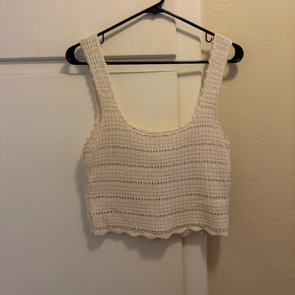 The Reformation Crochet Knit Top